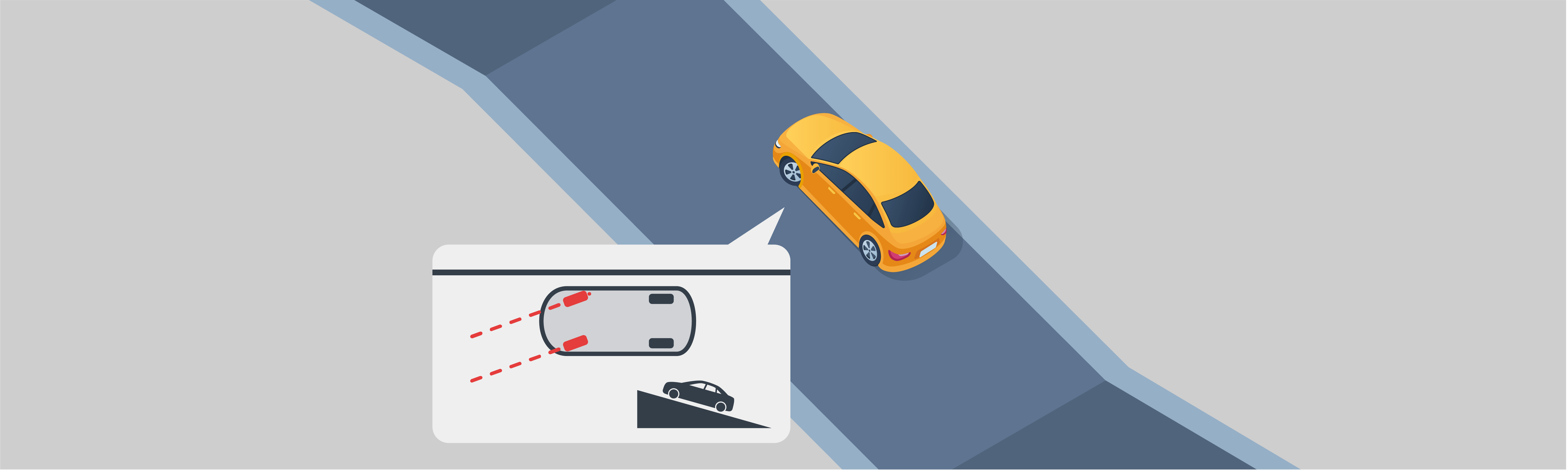 Parking - Why should you turn your vehicle’s front wheels to the left when parking facing uphill on the right side of a street with a curb?