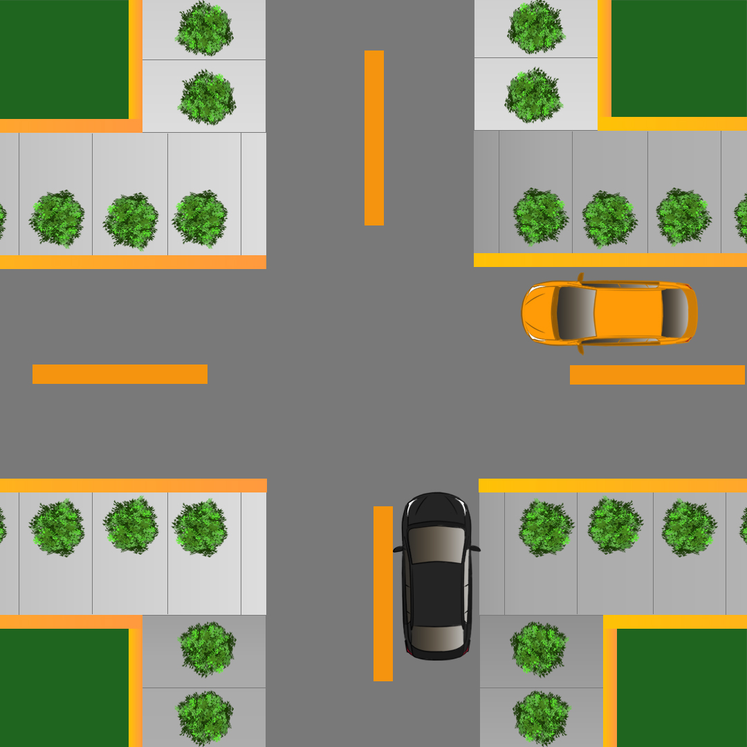 Test 2 - Who gets the right-of-way at an uncontrolled intersection where another vehicle is approaching form your right side?