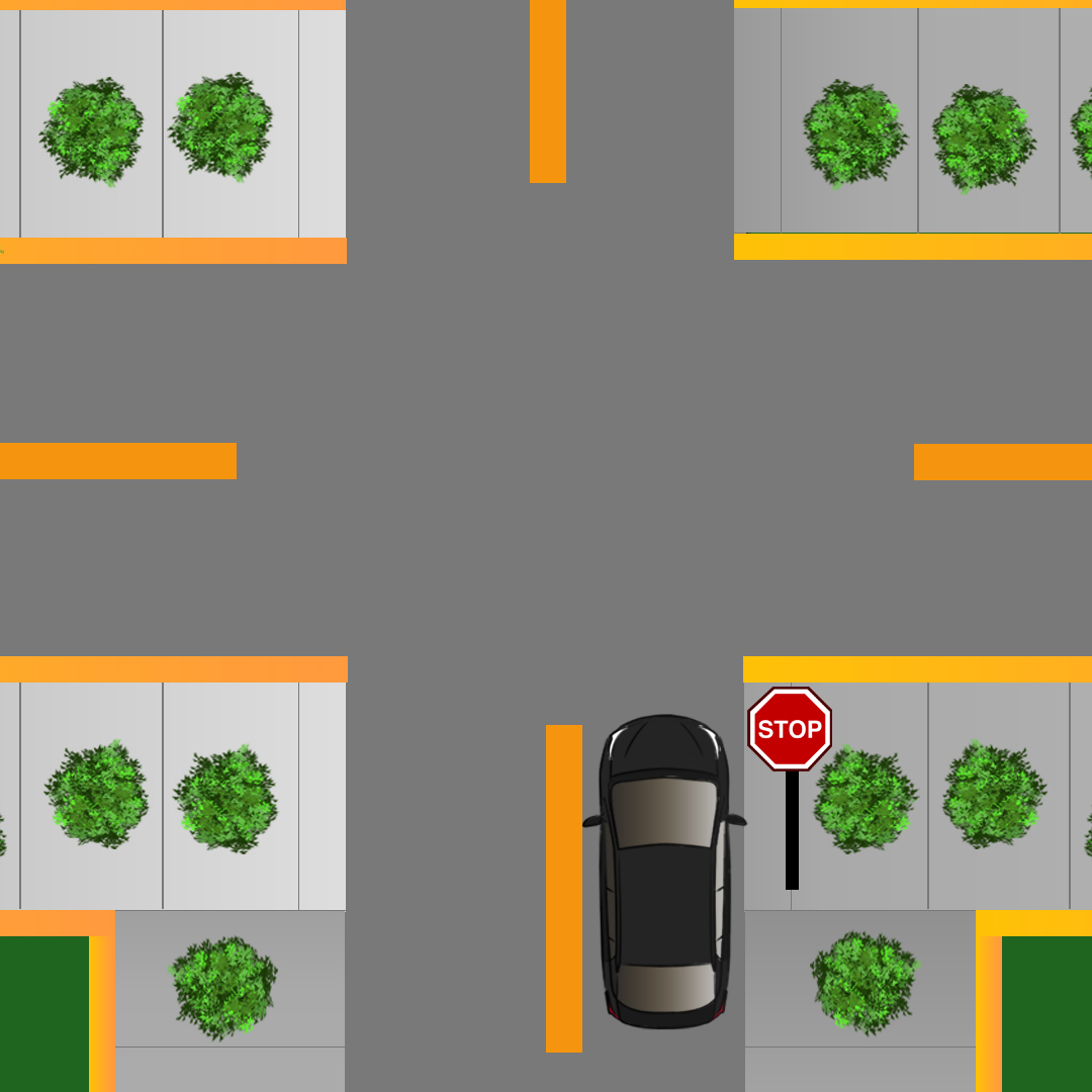 Test 2 - Within what distance of the intersection do you need to stop if there is no crosswalk or marked stop line and you are in town?