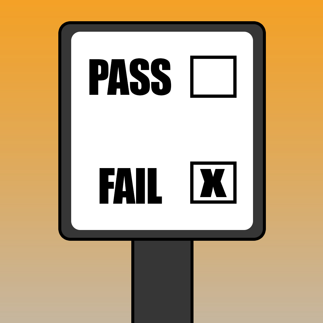 Driving Test Canada Test 8 - What is a potential cause of a failure on your road test?