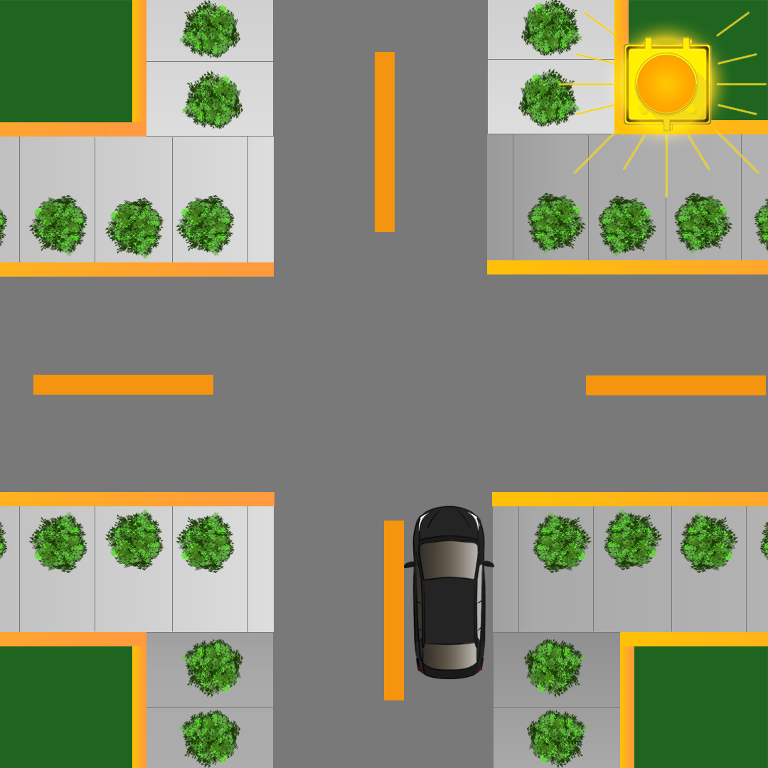 Driving Test Canada Test 5 - What is indicated by a flashing yellow beacon over an intersection?