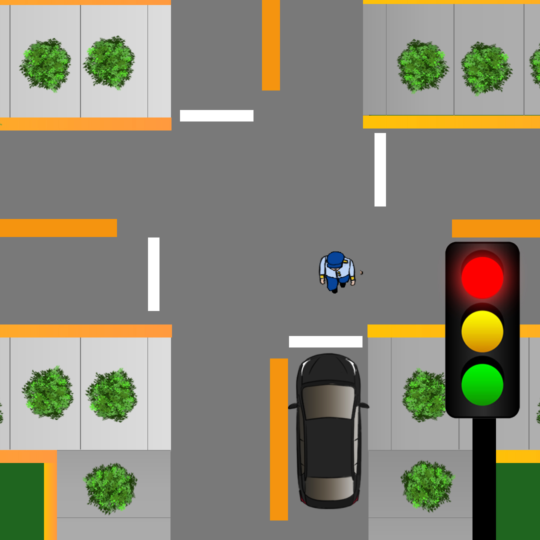 Driving Test Canada Test 2 - If you are driving up to a red traffic light but a policeman is motioning you to drive through, what should you do?