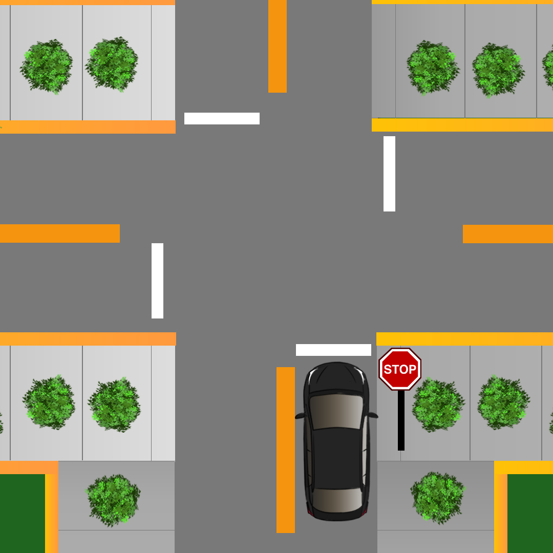 Test 1 - At a stop sign, what must you do prior to entering the intersection?