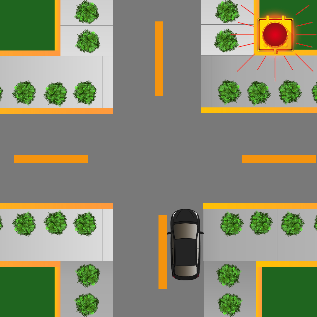 Driving Test Canada Test 2 - What is indicated by a flashing red beacon over an intersection?