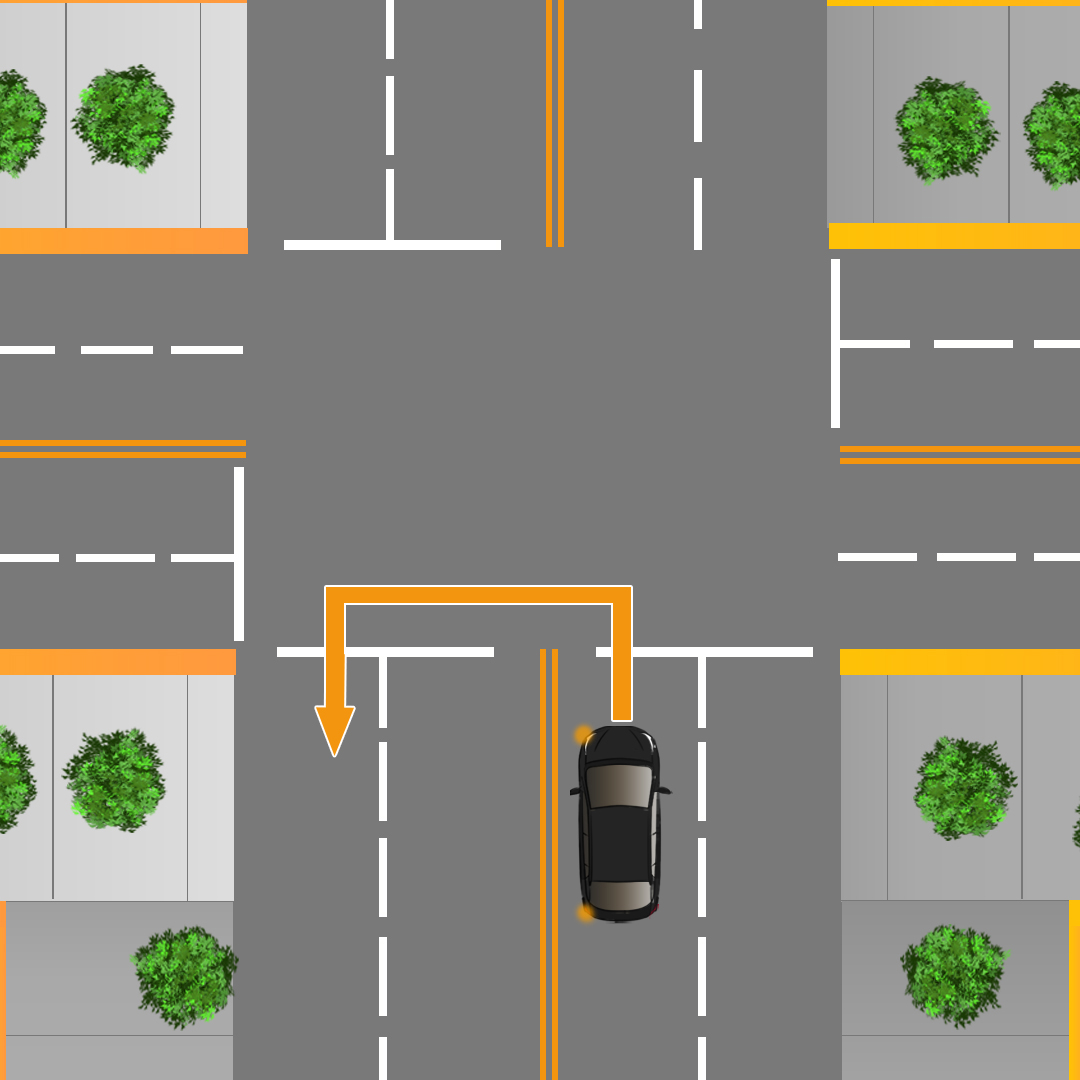 Test 1 - In what areas do you need to avoid making U-turns unless there's signage saying you are allowed to make a U-turn?