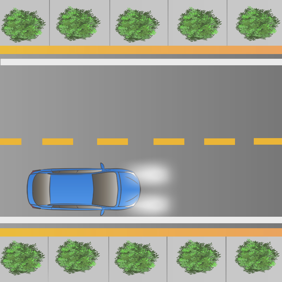 Driving Test Canada Test 6 - What should you do with your headlights if you're driving when the weather is bad?