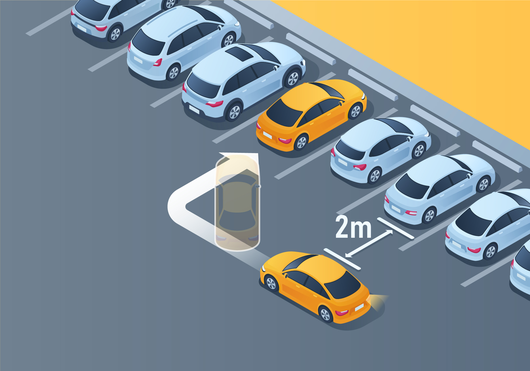 The Basics Of Driving - How should you move your vehicle into a perpendicular parking space to your right?