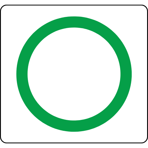 What does the green circle on white background sign mean? - What does the green circle on white background sign mean?