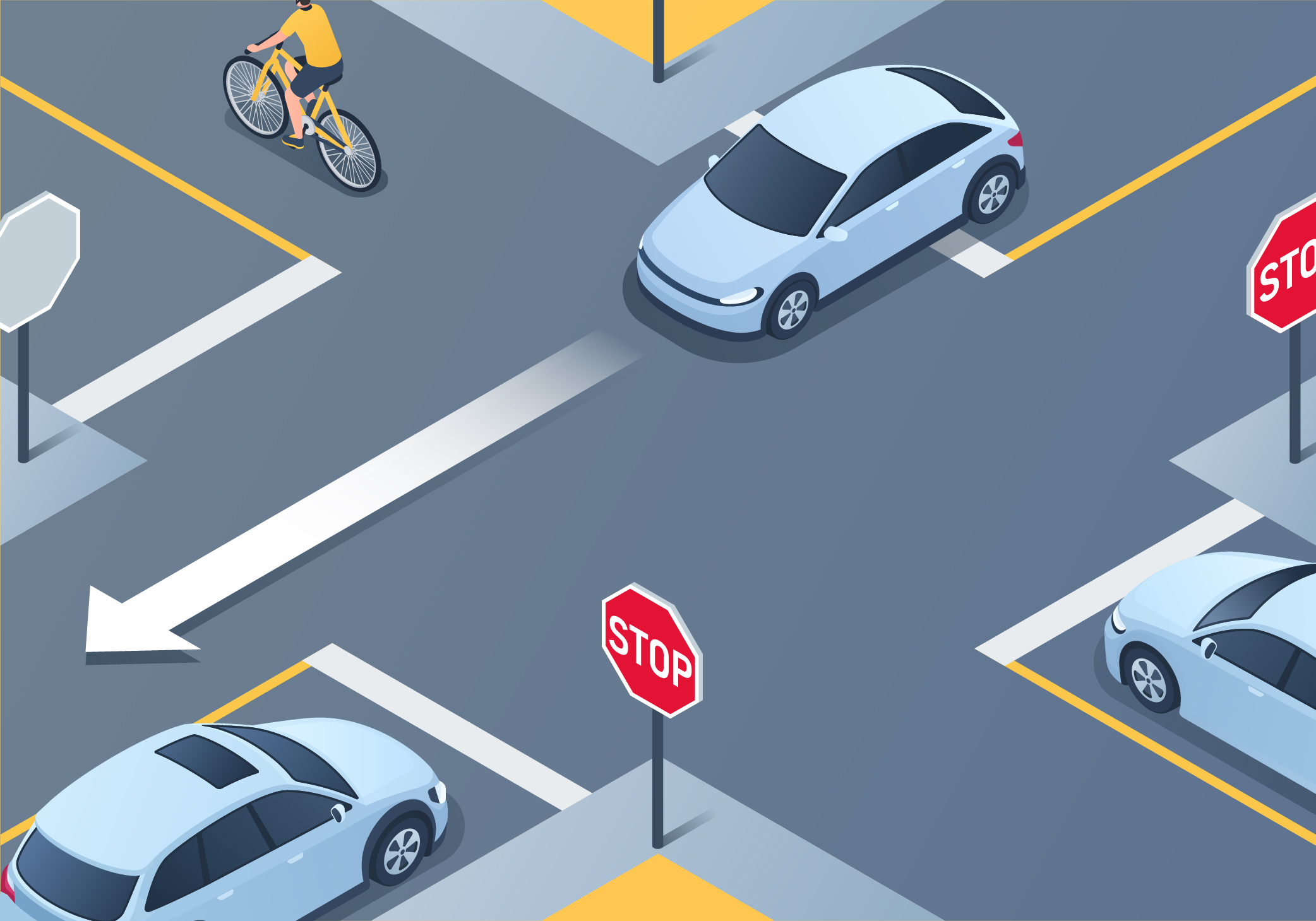 Intersections - Which intersections are termed as controlled intersections?