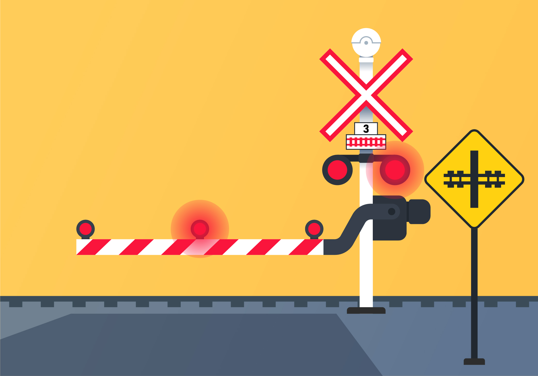 Stopping - It is _____ to drive around, under, or through a railway gate or barrier while it is down, being lowered, or being raised