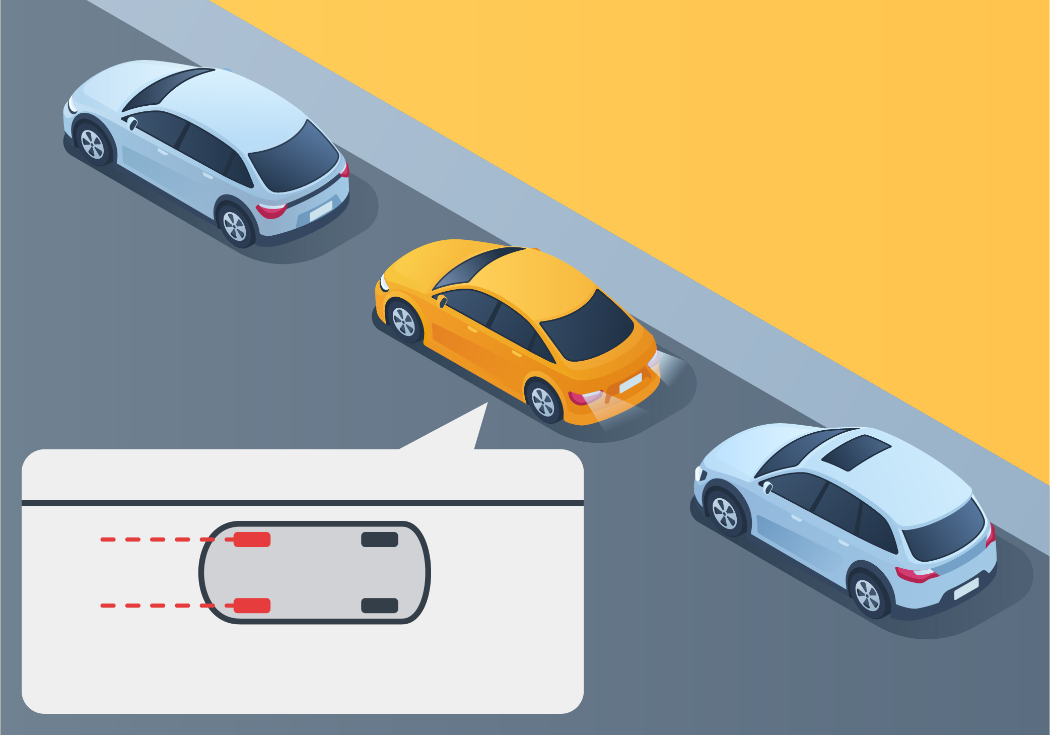 Parking - What must be your vehicle’s position once you’ve parked it in a parallel parking space?