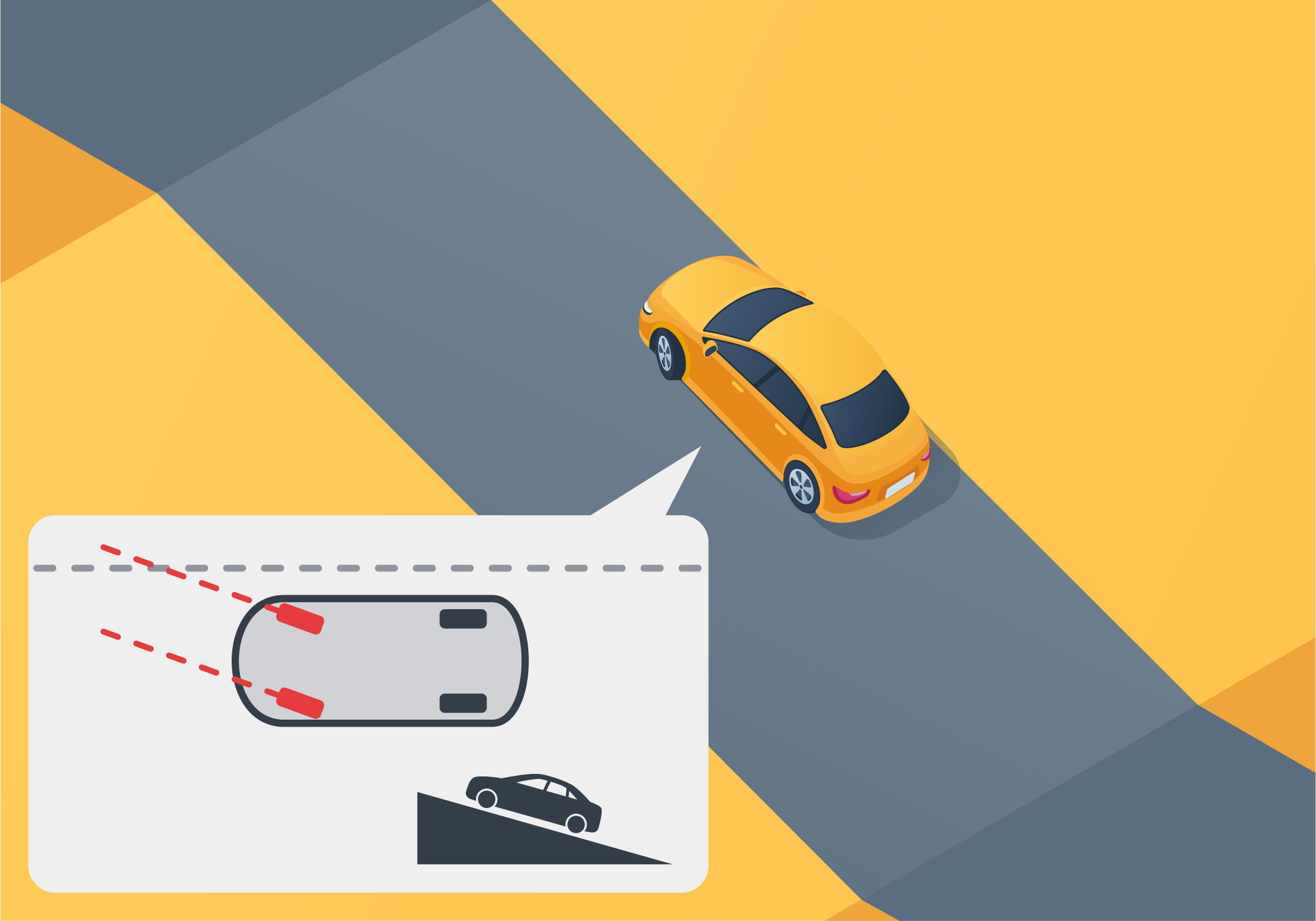 Parking - Why should you set the steering wheel towards the curb when parking the vehicle facing uphill on a road without a curb?