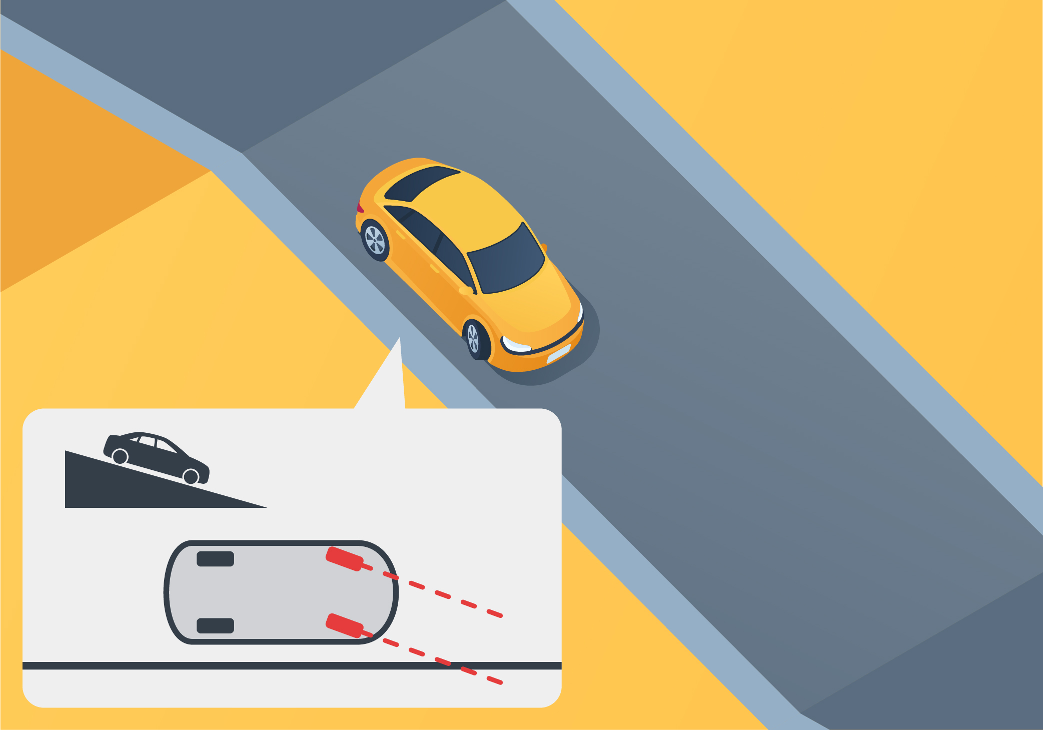 Parking - Where should you turn your vehicle’s front wheels when parking facing downhill on the right side of a street with or without a curb?