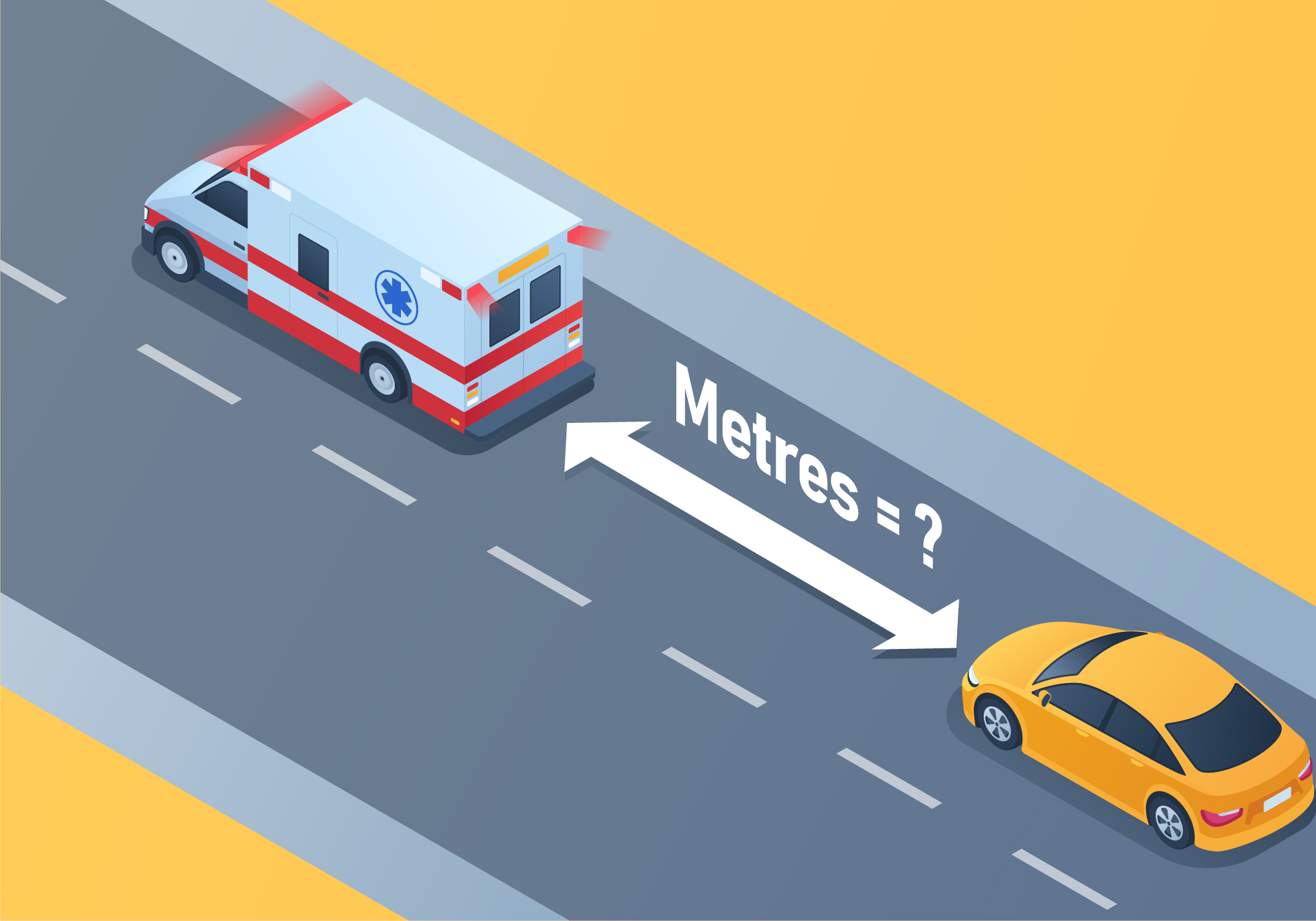 Dealing with particular situations - What is a safe distance to maintain from an emergency vehicle?