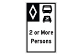 Driving Test Canada - Car High Occupancy Vehicle (HOV) signs - What does this sign mean?