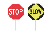 Driving Test Canada Temporary condition signs - What does this sign mean?