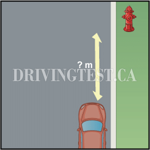 Driving Test Canada Test 2 - How close are you allowed to park to a fire hydrant?