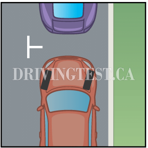 Driving Test Canada Test 2 - What should you do while parking on a downward angle