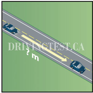 Test 3 - At what distance do you have to dim your high beams while you are approaching another vehicle?