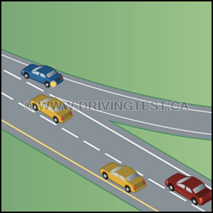 Test 2 - At expressway entrances, what type of accident happens most often?