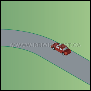 Test 3 - If you're parking in a place where the road curves, what is the minimum distance that your vehicle should be seen from either direction?