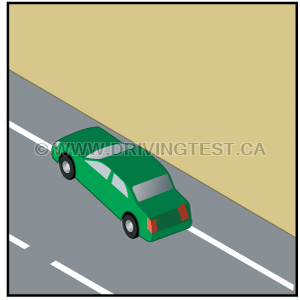 Test 4 - What should you do right away if you start to stray off the road and want to avoid a rollover?