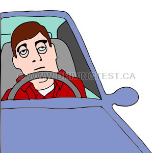 Test 4 - What should you do if while you're driving you begin to feel tired?