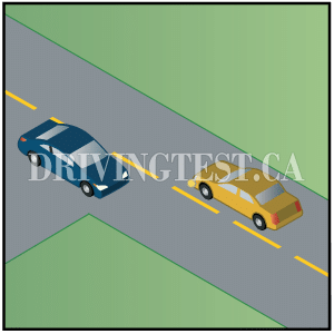 Test 6 - If you are on a road with two-way traffic, where do you have to be in order to make a left turn?