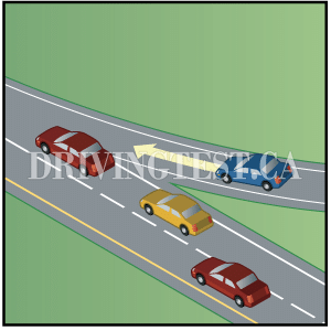 Test 3 - If you are about to enter a highway, what do you have to do?