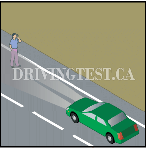 Driving Test Canada Test 8 - 'Overdriving' your headlights means what?