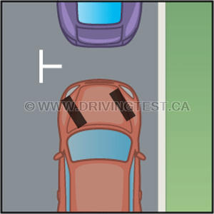 Test 3 - In what direction should the wheels of your vehicle point when you park uphill and there is a curb?