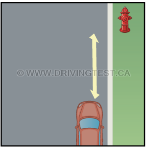 Test 3 - If you are parking across the street from a fir hydrant, how far away must you be?