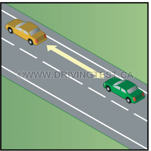 Driving Test Canada - Car Test 2 - When should you increase your following distance?