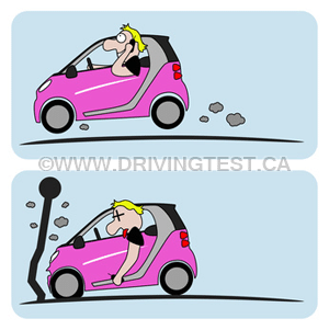 Driving Test Canada Test 1 - What amount of accidents are caused by driver inattention and distraction?