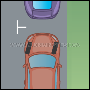 In what direction should your wheels point when the road you are parking on has no curb (regardless of whether you're parking uphill or downhill)? - In what direction should your wheels point when the road you are parking on has no curb (regardless of whether you're parking uphill or downhill)?