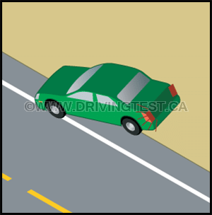 Test 1 - How should you drive back onto pavement if you run off the road?