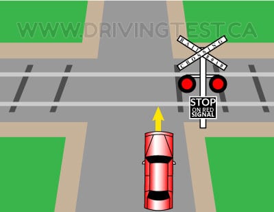 If you are driving toward a railway with the stop lights on, how far away do you need to stop? - If you are driving toward a railway with the stop lights on, how far away do you need to stop?