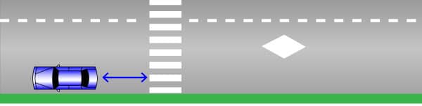 Test 3 - It is illegal to park or stop within what distance of a crosswalk?