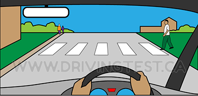 Test 3 - In what situation do you have to yield the right-of-way to pedestrians crossing or getting ready to cross a road?