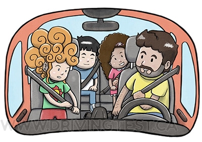 Driving Test Canada Test 3 - At what point can a child legally ride with no booster seat?