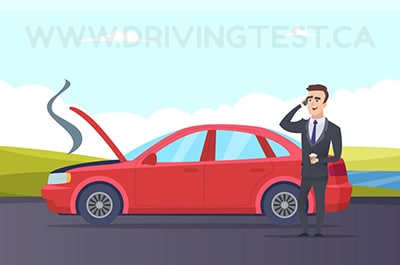 Test 2 - What do you need to do if you're driving and your engine fails?