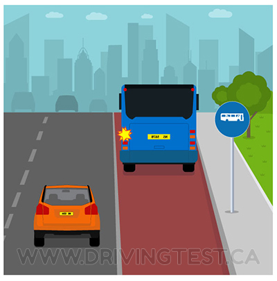 Test 1 - If the speed limit is ________ and a bus wants to reenter the lane it was in before stopping, you have to yield to it.