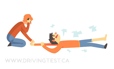 Driving Test Canada Test 3 - In what case should you move an injured person at the scene of an accident?