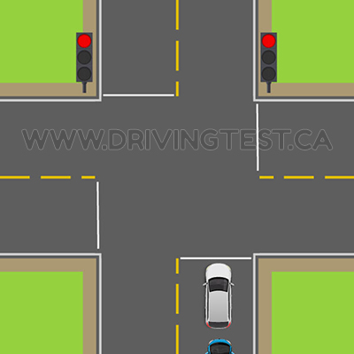 Test 3 - When are you allowed to turn right at a red light?