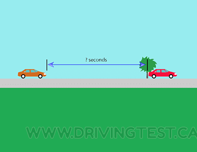 Test 2 - How much of a time gap should there be between the back bumper of the vehicle in front of you and your front bumper?