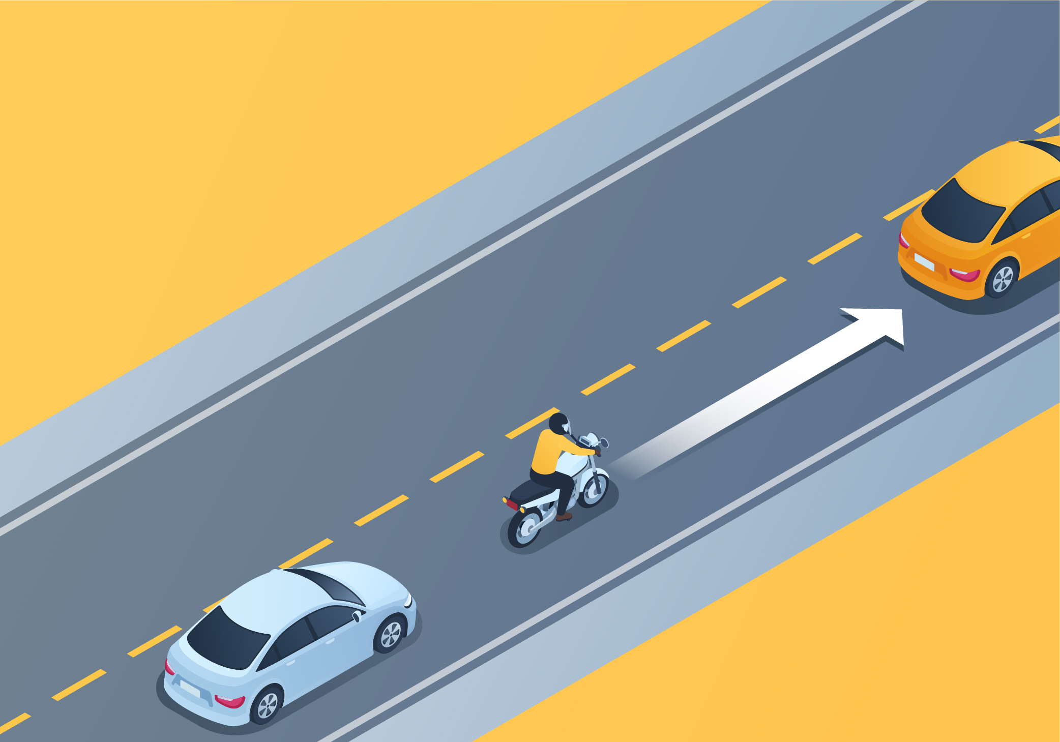 Riding in Traffic - What is the ideal distance that you should maintain between yourself and the other moving vehicle?